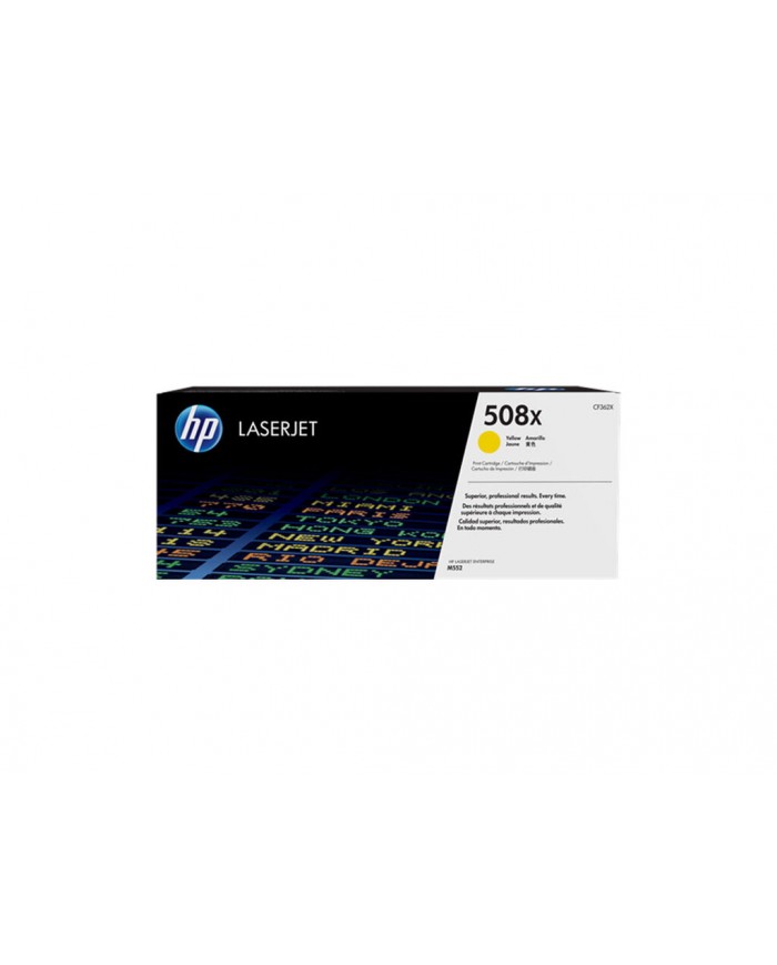 Toner HP color laserjet 508X amarillo 9500PAG CF362X Toner HP color laserjet 508X amarillo 9500PAG CF362X